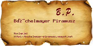 Büchelmayer Piramusz névjegykártya